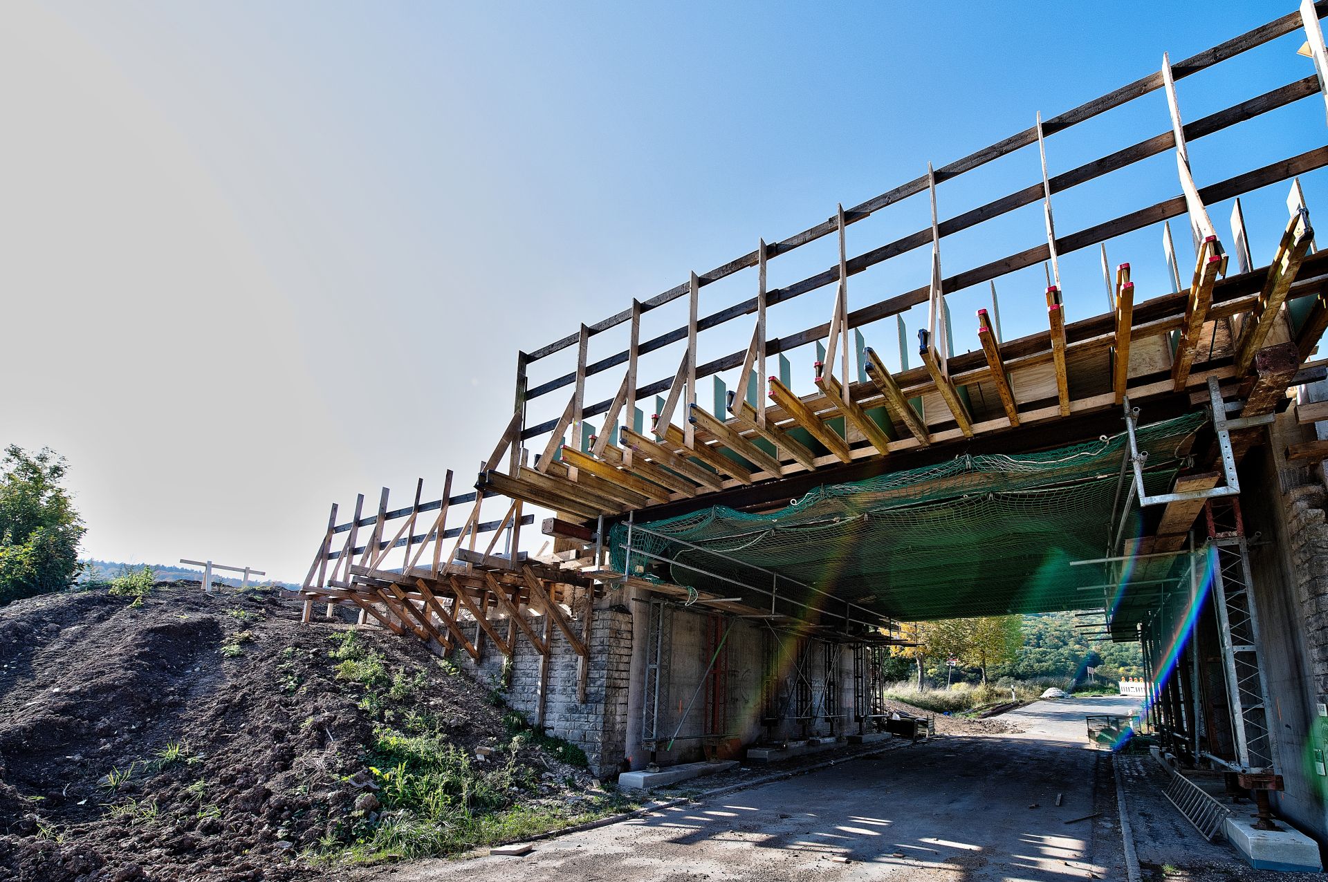 Bild zeigt Überbauerneuerung im Zuge Der B 257 / K 91 Anschlussstelle Alsdorf in D-Alsdorf
