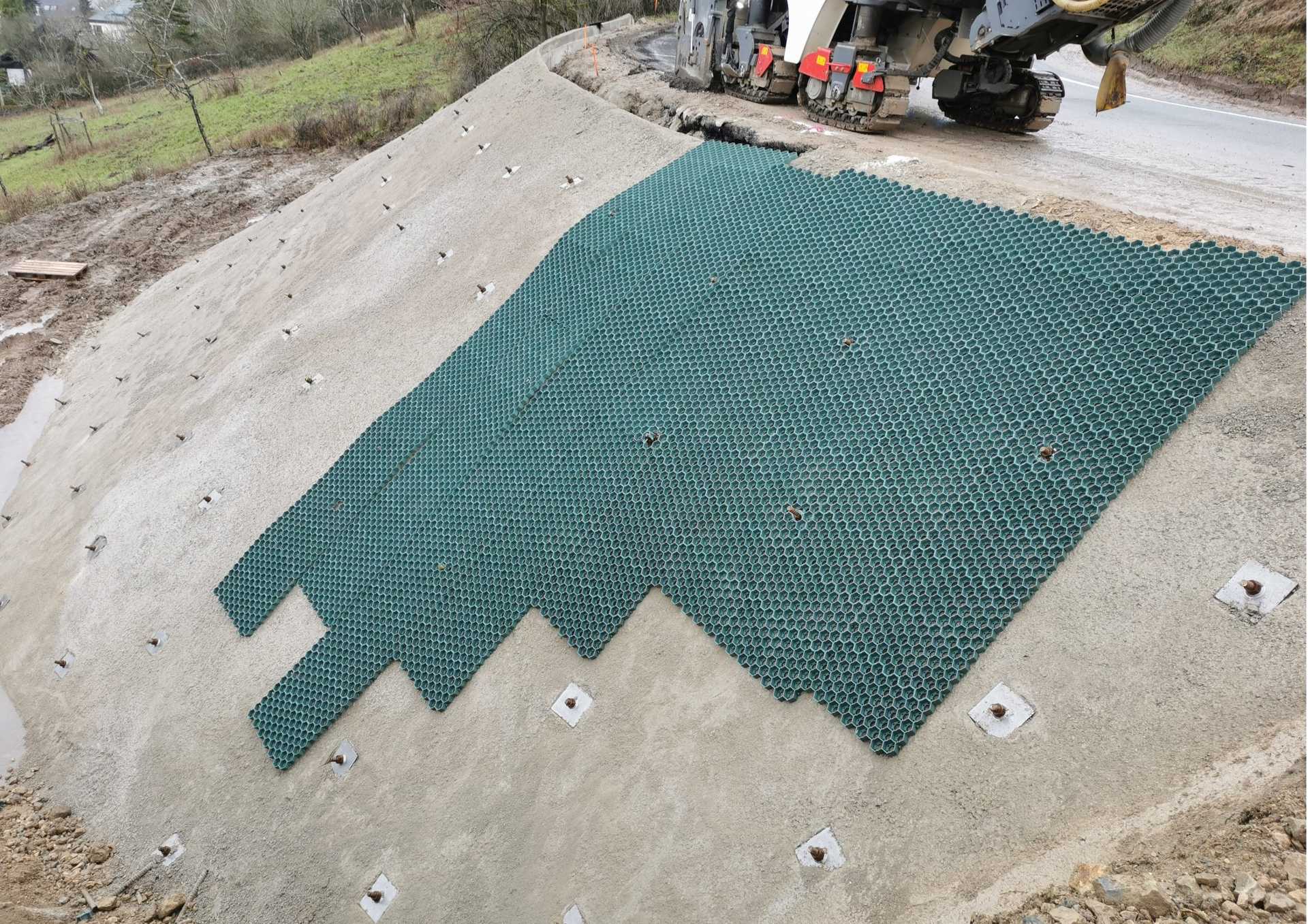 Bild zeigt Stabilisation talus du CR132 in L-Rameldange