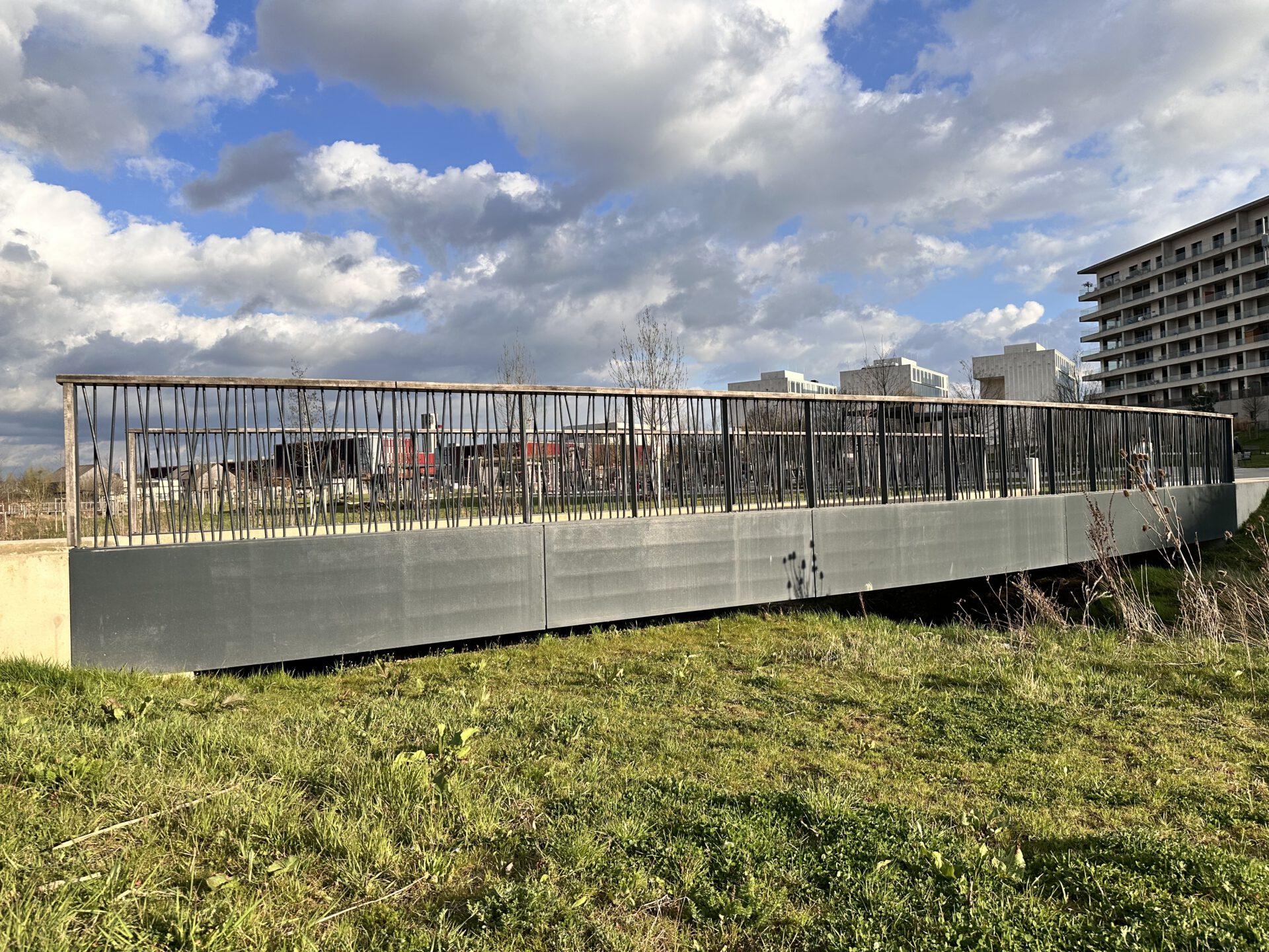 Bild zeigt Passerelle sur Drosbach in L-Gasperich Parc