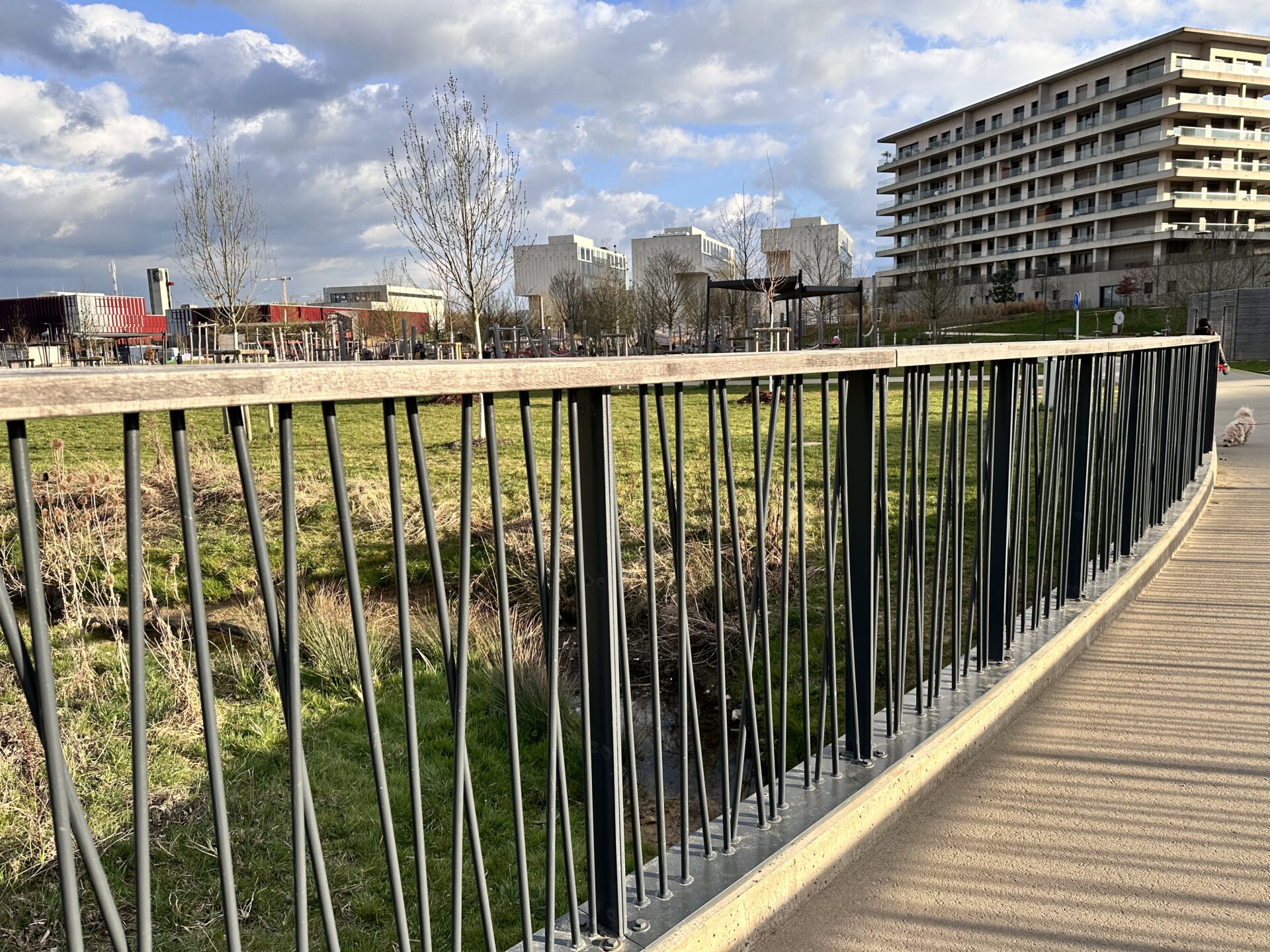 Bild zeigt Passerelle sur Drosbach in L-Gasperich Parc